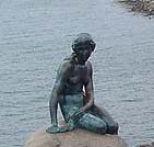 A replica of Copenhagen's original Little Mermaid statue shown here will remain in Michigan, now that a copyright challenge has been dropped.