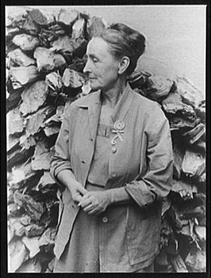 1950 photo of Georgia O'Keeffe by Carl Van Vechten. Library of Congress photo.
