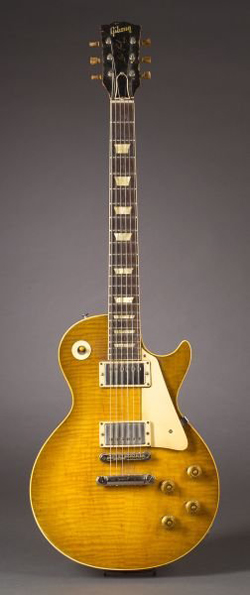 1959 Gibson Les Paul Standard solid-body electric guitar, serial no. 9. Sold on May 7, 2006 for $260,000 against an estimate of $120,000-$140,000 at Skinner Inc. Image courtesy LiveAuctioneers Archive and Skinner Inc.