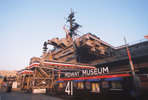 Entrance to USS Midway Museum. Image courtesy of USS Midway Museum.