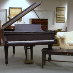 Steinway & Sons black-lacquered baby grand piano with bench, estimate $6,000-$8,000. Image courtesy LiveAuctioneers.com and Skinner Inc.