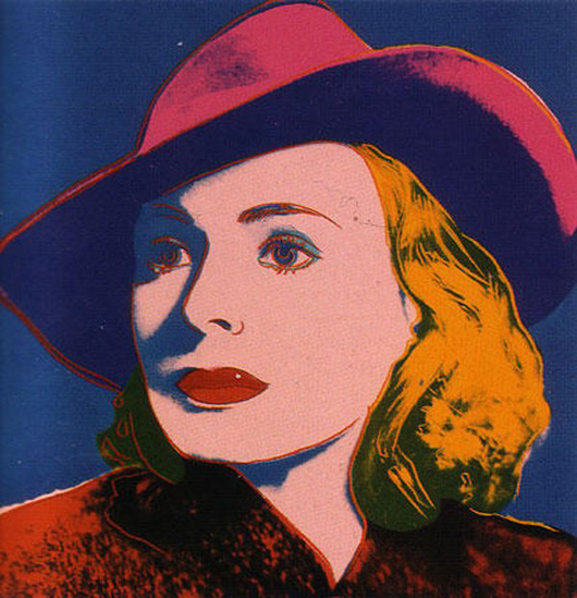 Andy Warhol, Ingrid Bergman with Hat, 1983. Estimate $35,000-$45,000. Image