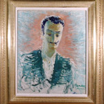 Romanian artist Dimitrie Berea captured Salvador Dali's magical presence in this 1968 portrait. The 22- by 18-inch oil on canvas painting carries a $20,000-$25,000 estimate. Image courtesy Ro Gallery.