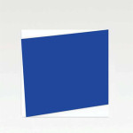 Ellsworth Kelly, Blue Relief, 2007, oil on canvas, two joined panels, 80 x 80 x 2¾ inches. Courtesy of Ellsworth Kelly and Matthew Marks Gallery, New York.