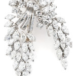 Platinum and diamond articulated brooch (est. $10/12,000)