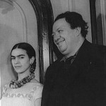 Frida Kahlo and husband Diego Rivera in a photograph taken by Carl Van