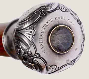 George Washington hair cane, $10,950. Image courtesy Kimball M. Sterling Inc.