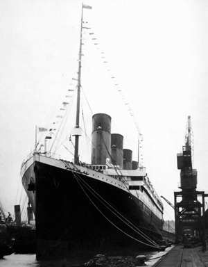 The RMS Titanic, photographed before departing on its maiden voyage from Southampton, England on April 5, 1912.