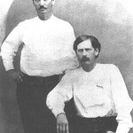 Wild West lawmen Wyatt Earp and Bat Masterson both had an association with Dodge City, Kansas. Public domain image.