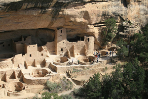 Mesa Verde in southwest Colorado was one of many sites where Anasazi relics were found. Photo by Andreas F. Borchert, courtesy Wikimedia Commons.