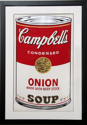 The ‘Andy Warhol Portfolios: Life & Legends’ exhibition at Kansas City’s Union Station includes all 10 of the artist’s Campbell’s Soup screenprints. Image courtesy Ro Galleries and Live Auctioneers Archives.