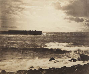 Gustave Le Gray (1820-1882) photographed 'The Great Wave, Sete' circa 1855-1857. Sete is a commune and port on the Mediterranean. Image courtesy of Phillips de Pury & Co. and Live Auctioneers Archive.