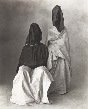 Irving Penn's 1971 image of Moroccan women titled 'Two Guedras' sold last October for $50,000 exclusive of premium. It is a platinum-palladium print. Image courtesy of Phillips de Pury & Co. and Live Auctioneers Archive.