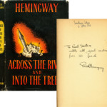 Ernest Hemingway signed first printing of Across The River and Into The Trees. Image courtesy Signature House.