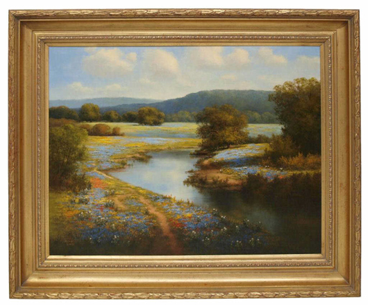 Bountiful Spring by Milbe Benge, est. $1,500-$2,500. Image courtesy Austin Auction Gallery.
