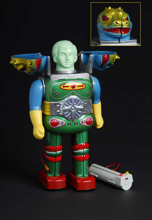 Plastic and tin Change Man robot, from the Marc Solondz collection to be auctioned Nov. 13-14 by Dan Morphy Auctions.