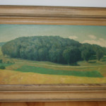 A perfectly chosen, simple wood frame, almost certainly the original, enhances this untitled 1945 landscape by American regional painter Marvin Cone (1891-1964). In September, the framed oil sold for $156,400 at a Leslie Hindman auction in Chicago. Image courtesy Leslie Hindman Auctioneers.