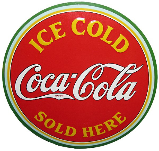 1933 embossed-tin sign from the Roswell, N.M., Coca-Cola plant. Estimate $1,000-$1,200. Image courtesy LiveAuctioneers.com and Mosby & Co. Auctions.