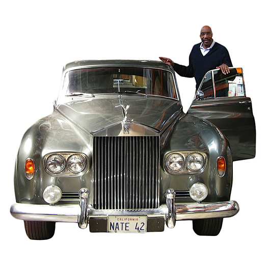 NBA superstar Nate Thurmond’s 1965 Rolls-Royce Silver Cloud III outfitted with many luxury appointments, including a custom sunroof. Offered at auction with the bonus of dinner with Nate Thurmond. Reserve: $30,000. Image courtesy Grey Flannel Auctions.