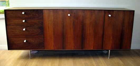 The Herman Miller Thin Edge Buffet Cabinet Model 5720 by George Nelson is 6 feet 8 inches long. It carries a $3,000-$6,000 estimate. Image courtesy of Concept Art Gallery.