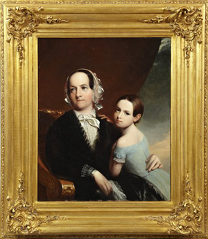 Philadelphia portrait artist John Neagle painted a grandmother and granddaughter in May 1851. The oil on canvas, 36 inches by 28 1/4 inches, has a $7,000-$10,000 estimate. Image courtesy New Orleans Auction Galleries.