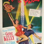 The MGM musical ‘An American in Paris,’ 1951, won Best Picture and a half-dozen other Oscars. This linen-backed three-sheet featuring Gene Kelly and Leslie Caron has a $1,000-$1,500 estimate. Image courtesy of Mid-Hudson Auction Galleries.