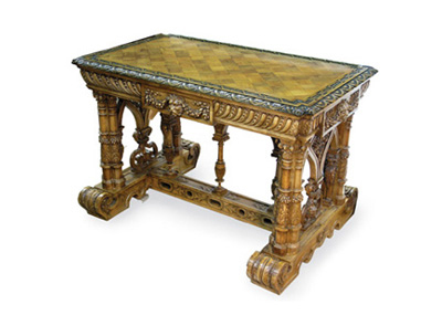 Finely carved German 19th century Renaissance Revival center table