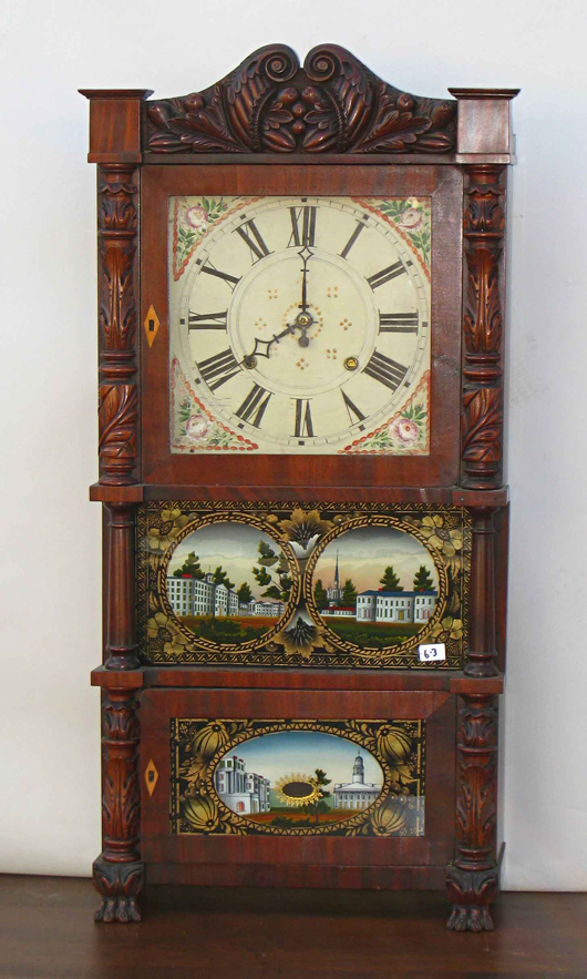 Traditionally appointed shelf clock by John Birge (1785-1862), in Bristol, Conn., after 1840.