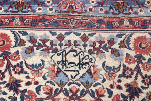 The estimate for this late 1800s Persian Mashad rug is $4,000-$6,000. Image courtesy of Austin Auction Gallery.