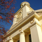New facade of First Parish Church in Beverly, Mass., is part of an ongoing renovation project. Image appears by permission of the photographer, James L. Mitchell III.