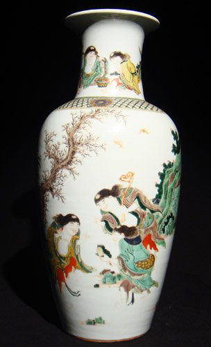 Also carrying a $20,000-$30,000 estimate is this Famille-Verte Hehe Erxian vase of the Qing Dynasty, probably the late 17th century. It is 18 inches high. Image courtesy Wichita Auction Gallery.
