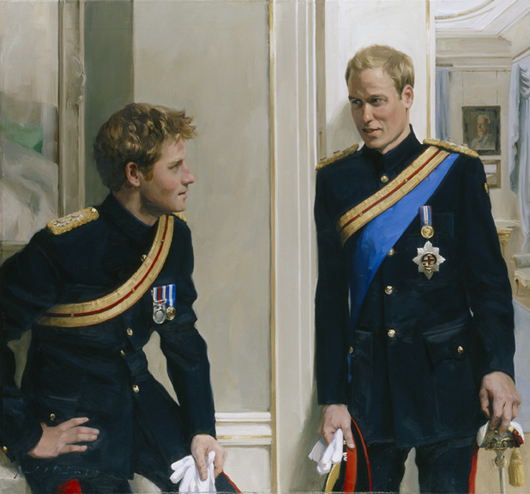 HRH Prince William (right) and HRH Prince Harry by Nicola ('Nicky') Philipps, 2010 © National Portrait Gallery, London