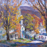 'Sunday in Vermont' is one of the top paintings in the collection of Claude Curry Bohm’s work at the auction. The 24- by 30-inch oil on canvas has a $12,000-$15,000. Image courtesy of Wickliff Auctioneers.