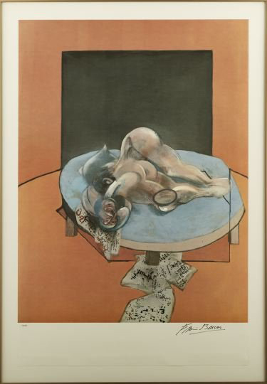 Luba Glade acquired this Francis Bacon lithograph titled ‘Three Studies of the Human Body: Center Panel’ from Marlborough Gallery in New York in 1980. It is expected to sell for $7,000-$10,000. Image courtesy New Orleans Auction Galleries Inc.