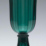 A superb example of Early American glass, this 10-inch-tall tulip vase made by Boston & Sandwich Glass Co., 1845-1865, ex Ken & Sylvia Lyon collection, sold for $13,000 on the hammer at Green Valley Auctions (specialty/catalog division now exclusively maintained under Jeffrey S. Evans & Associates) on May 17, 2008. Image courtesy LiveAuctioneers.com Archive and Jeffrey S. Evans & Associates.