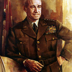 Portrait of U.S. General of the Army Omar Nelson Bradley (1893-1981), painted by Clarence Lamont MacNelly (1920-1986).