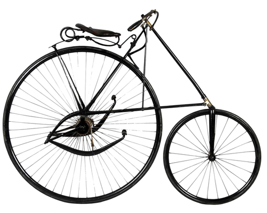 Penny farthing bicycle, all original, $9,800. Image courtesy Dan Morphy Auctions.