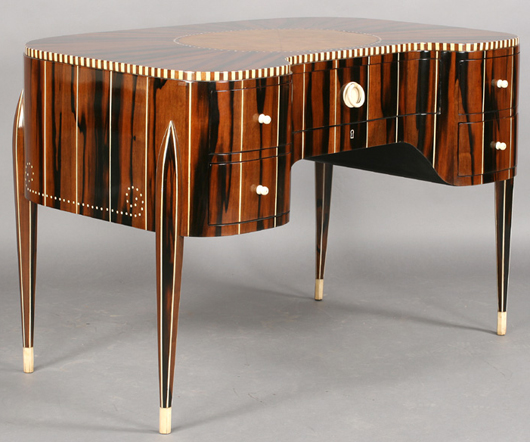 Macassar Deco desk. Image courtesy Kamelot Auctions.