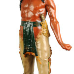 Painted zinc Indian brave tobacco figure cast in 1875 by Miller, Dubrul and Peters, 6 feet tall, featured in 1953 book Cigar Store Figures by Pendergast and Ware. Estimate $30,000-$50,000.