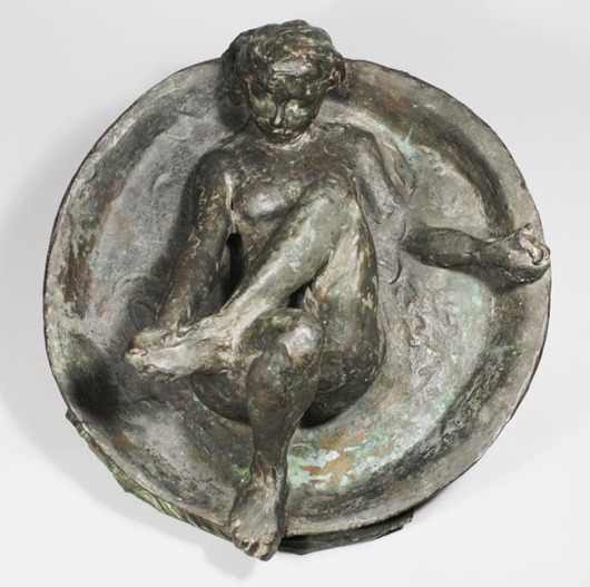 Edgar Degas, Le Tub, 1919-1937 bronze from original casting made by Hebrard Foundry, France. Estimate $20,000-$25,000. Image courtesy LiveAuctioneers.com and Gray's Auctioneers.