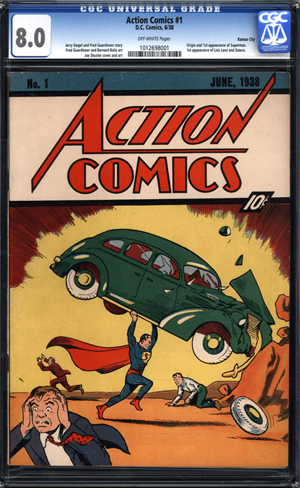 This example of Action Comics No. 1 featuring the first appearance of Superman sold for $1 million in a private transaction brokered by ComicConnect.com on Feb. 22, 2010. Image courtesy ComicConnect.com.