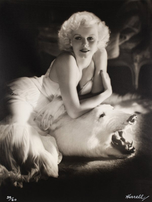 George Hurrell’s portrait of Jean Harlow for ‘Vanity Fair’ measures 36 by 48 inches. The image, signed by the artist, was printed 1979-82. Image courtesy Profiles in History.