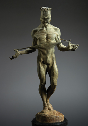 This patinated bronze sculpture titled ‘Nureyev Half Life, 1990’ set a new world record for artist Richard MacDonald when it sold for $53,330. Image courtesy Clars Auction Gallery.
