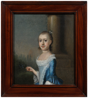 When sold in 1980, this oil on canvas portrait of Amarinthia Elliott attributed to Jeremiah Theus was titled, Miss Elliott of Charleston, SC. That’s when Jim Williams purchased it at C.G. Sloan’s Auctioneers. Williams sold the painting to Tom Gray through an agent. The portrait went to a phone bidder for $94,400, a new record for the artist.