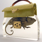 Ted Noten, ‘Grandma's Bag Revisited,’ 2009. Louis Vuitton bag, acrylic, chameleon. Height 30cm, width 35cm, depth 6cm. To be exhibited at Collect 2010 at the Saatchi Gallery, May 14-17. Courtesy Galerie Rob Koudijs. Photo: Atelier Ted Noten.