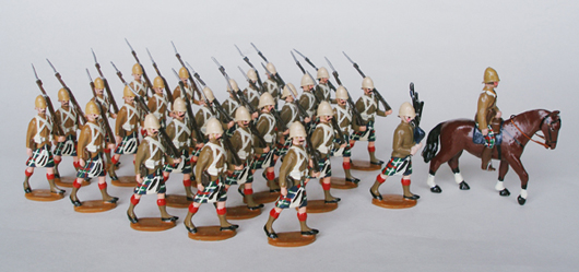 King and Country produced this appealing set of figures depicting the Seaforth Highlanders.