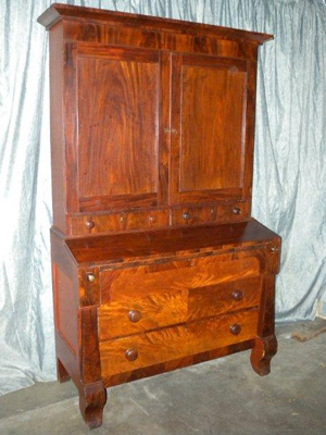 Barbara M. Sanders brought over this handsome mahogany secretary from Cromwell, England. It stands 74 inches high by 46 1/2 inches wide and has a $1,500-$3,000 estimate. Image courtesy the Specialists of the South Inc.