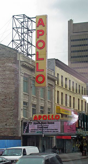 2009 photo of Harlem's legendary Apollo Theater, taken by Stu pendous. Photo licensed under the Creative commons Attribution Share-Alike 3.0 License.