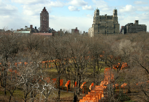 The Gates, as seen from the roof of the Metropolitan Museum of Art. Public domain image taken Feb. 18, 2007.