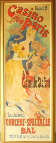 Jules Cheret original 1891 poster for Casino de Paris. Image courtesy Universal Live.